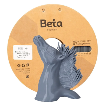 Beta PETG+ Filament Grey 1.75mm 1 Kg