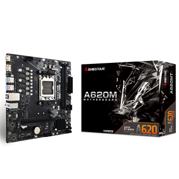 Biostar A620MT-E 2.0 AMD AM5 DDR5 8000(OC) HDMI DP M2 mATX Anakart