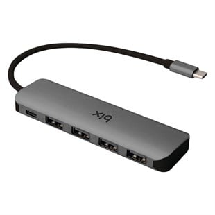 Daytona Bix BX07HB Type C to 4xUsb 3.0 Port Ve 1xUsb-C (Pd)Şarj Portu Macbook Uyumlu Çevirici Dönüştürücü Adaptör