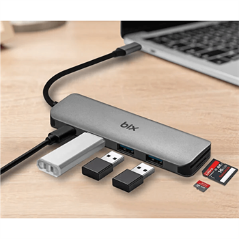 DAYTONA BIX BX08Hb Type C™Usb 3.1 3*Usb/1*Pd/1*Sd Kart Okuyucu Macbook Uyumlu Çok Portlu 6 İn 1 Adaptör
