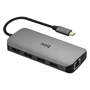 Daytona Bix Bx10Hb Type-C 1x4K Ultra HD Hdmı 3xUsb 3.0 Gigabit Ethernet 1xPd 1xMicro SD 1xSD Macbook Uyumlu Adaptör