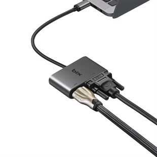 Daytona BIX BX14HB Type C To VGA HDMI 4K Ultra Hd Çevirici Adaptör