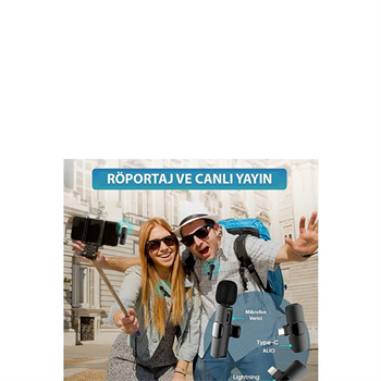 Daytona K9-T Type-C Yaka Mikrofonu Kablosuz