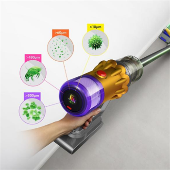 Dyson V12 Detect Slim Absolute SV 46 YLNKL Şarjlı Dikey Süpürge (Yellow Nickel) 