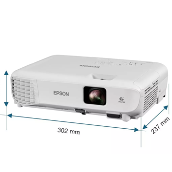 EPSON EB-W53 4000 Ans 375 inch Ekran Desteği (1280X800) 16.000/1 WXGA 2xHdmi Dahili 2w Mono Hoparlör  3Lcd Projeksiyon Cihazı 