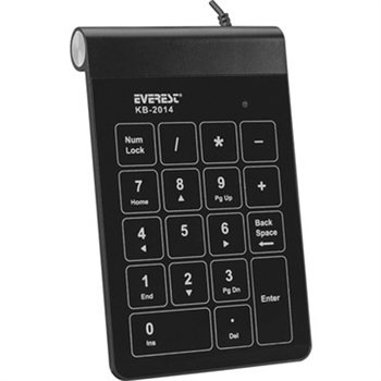 Everest KB-2014 Siyah USB Dokunmatik Numerik Standart Klavye