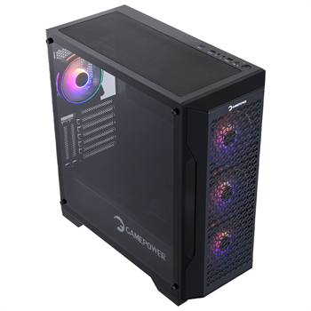 GamePower Savagis 650W 80+ Bronze ATX 4 x ARGB Fan Temperli Cam Hub Siyah Gaming Kasa