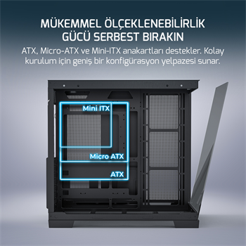 GamePower Warcry Pulse 4x12Cm ARGB Fan Temperli Cam ATX 750W 80+ Bronze Gaming Kasa