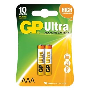 GP GP24AU-2UE2 Ultra Alkalin 2'li AAA Boy İnce Pil