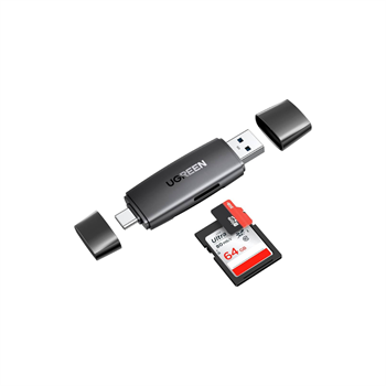 Green Lion 3'ü 1 Arada Kart Okuyucu, USB-A ve USB-C Bağlantı Noktalarıyla - Gri 974288