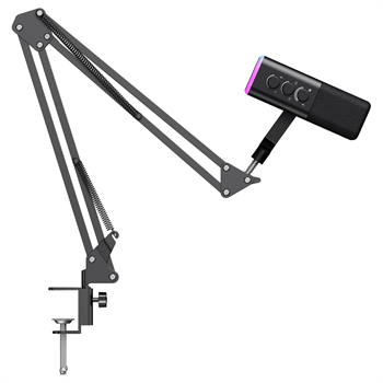 Havit Gamenote GK71 Pro RGB Yayıncı Mikrofonu, 24-Bit, 192kHz, XLR & Type-C, Stantlı - Siyah