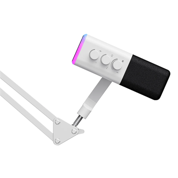 Havit Gamenote GK71 Pro RGB Yayıncı Mikrofonu, 24-Bit, 192kHz, XLR & Type-C, Stantlı - Beyaz