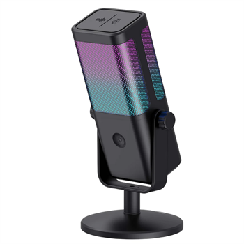 Havit GK65 RGB Profesyonel Yayıncı Mikrofonu 192kHz 24Bit Hi-Fi Dahili Ses Kartlı - Siyah