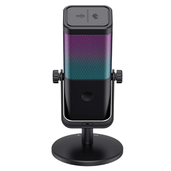 Havit GK65 RGB Profesyonel Yayıncı Mikrofonu 192kHz 24Bit Hi-Fi Dahili Ses Kartlı - Siyah