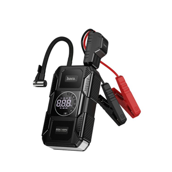 Hoco. QS6 Akıllı Hava Pompası ve Acil Marş Destekli 8.000 mAh Powerbank - Siyah