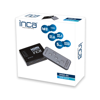 Inca 5 Giriş 1 Çıkış Uzaktan Kumandalı HDMI Switch IHSK-05