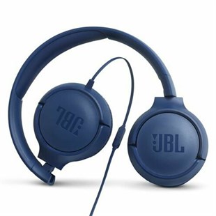 JBL T500 Mavi Mikrofonlu Kablolu Kulaküstü