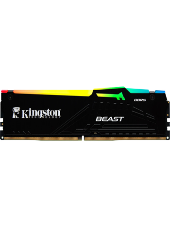 Kingston Beast RGB KF560C36BBE2A-16TR 16GB (1x16) DDR5 6000Mhz CL36 Siyah Gaming RAM (Bellek)