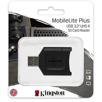 Kingston MLPR2/128GB 300 Mbps V90 SD Kart + Kart Okuyucu (128GB SDXC React Plus SDR2 + MLP Kart Okuyucu SD için)