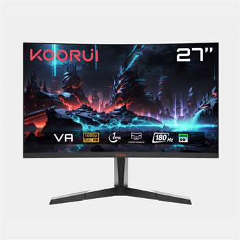 Koorui 27 inch 27E6QCA Curved 180Hz 1ms Siyah Gaming 2K Monitör