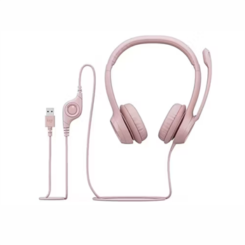 Logitech  H390 Pudra Pembe Usb Mikrofonlu Kulaklık 981-001281