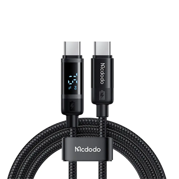 McDodo Digital Display 60W USB-C to USB-C Black CA-5780 Data Cable 1.2m (Real-time monitoring of battery level)