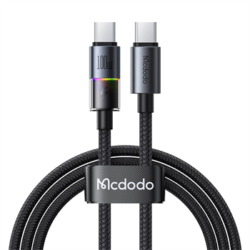 McDodo USB-C to USB-C 1.2m Black Cable with 7 Colorful Lights CA-8200