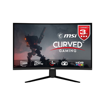 MSI 31.5 inch G32C4X CURVED 1500R VA 1MS FreeSync 1920x1080,16:9 250HZ Premium Gaming FHD Monitör