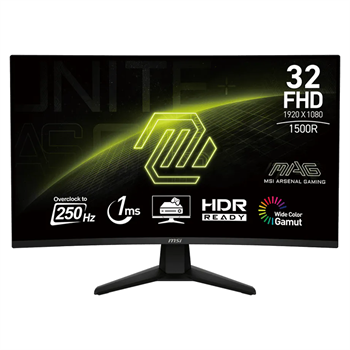 MSI MAG 32C6X 31.5¨ 1ms 250Hz VA Curved Adaptive-Sync Full HD Gaming (Oyuncu) Monitör