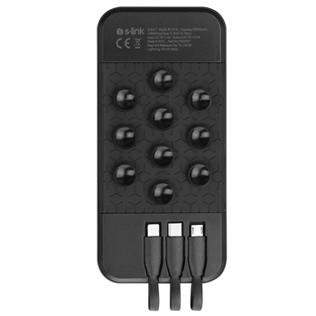 S-link IP-G14L 10000mAh Siyah Dahili Kablolu Taşınabilir Powerbank