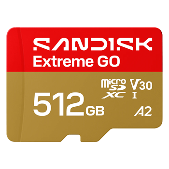 Sandisk Extreme Go 512 Gb U3 V30 Uhs I (240Mb/s Read 160Mb/s Write) SDSQXGN-512G-GN6MN MicroSD UHS-I MicroSDXC Hafıza Kartı