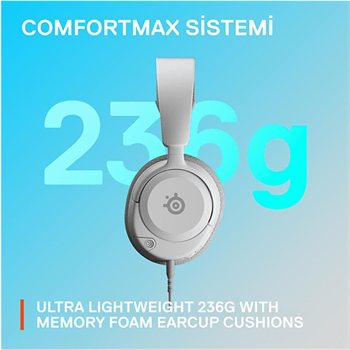 SteelSeries Arctis Nova 1P Hi-Fi Kablolu Beyaz Oyuncu Kulaklığı SSH61612