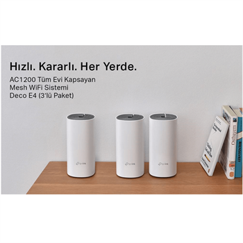 Tp-Link Deco-E4-3p AC1200 Mesh Router (Üçlü)