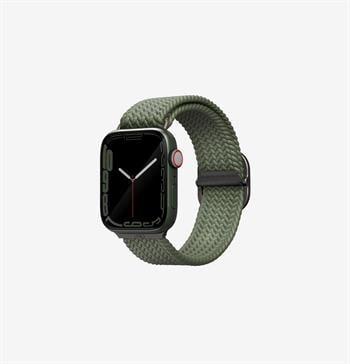 UNIQ Apple Watch Aspen Adjustable Braided Loop Band (46/45/44MM) Green UNIQ-44MM-ASPGRN
