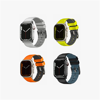 UNIQ Apple Watch Linus Waterproof AiroSoft Silicone Strap (49/46/45/44MM) Black UNIQ-45MM-LINUSBLK