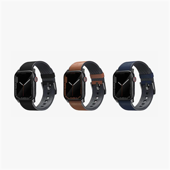 UNIQ Apple Watch Straden Waterproof Leather Hybrid Strap (49/46/45/44MM) Brown UNIQ-45MM-STRABWN