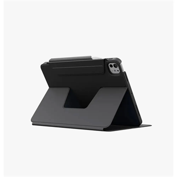 UNIQ iPad Pro 11 inch (M4) Rovus SnapMount Manyetik Disk, Çok Yönlü 360º Döndürme Özelliğiyle Kılıf Dallas Black UNIQ-PDP11(M4)-ROVSNDBLK