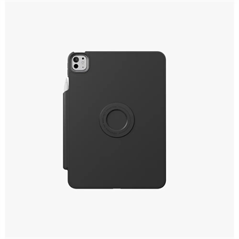 UNIQ iPad Pro 11 inch (M4) Rovus SnapMount Manyetik Disk, Çok Yönlü 360º Döndürme Özelliğiyle Kılıf Dallas Black UNIQ-PDP11(M4)-ROVSNDBLK