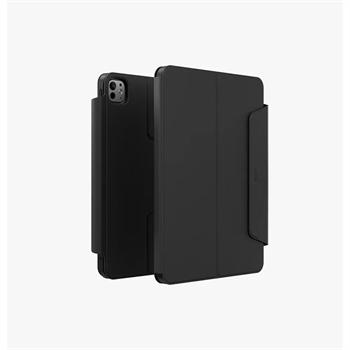 UNIQ iPad Pro 11 inch (M4) Rovus SnapMount Manyetik Disk, Çok Yönlü 360º Döndürme Özelliğiyle Kılıf Dallas Black UNIQ-PDP11(M4)-ROVSNDBLK