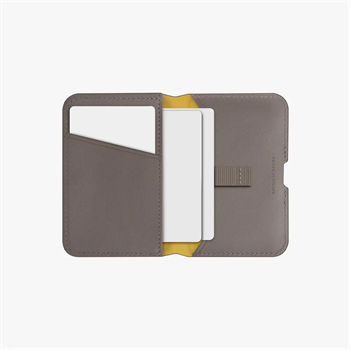 UNIQ Lyden DS RFID Engelleme Özellikli Manyetik Cüzdan Şık ve Güvenli Flint grey canary Yellow UNIQ-LYDENDSMW-FGRYCYEL