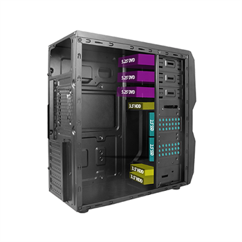 Vento TA-K61 500W 410x180x420 mm/ATX Siyah Mid Tower  Bilgisayar Kasası