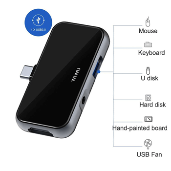 Wiwu Alpha T5 Pro 4 in 1 Type-C Hub