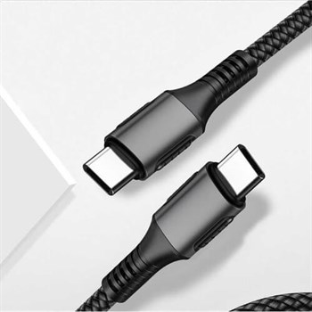 Wiwu F20 Type-C to Type-C Şarj ve Data Kablosu 2 mt Siyah