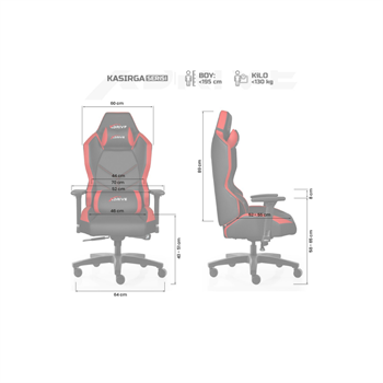 Xdrive Kasırga Oyuncu/Çalışma Koltuğu Kırmızı