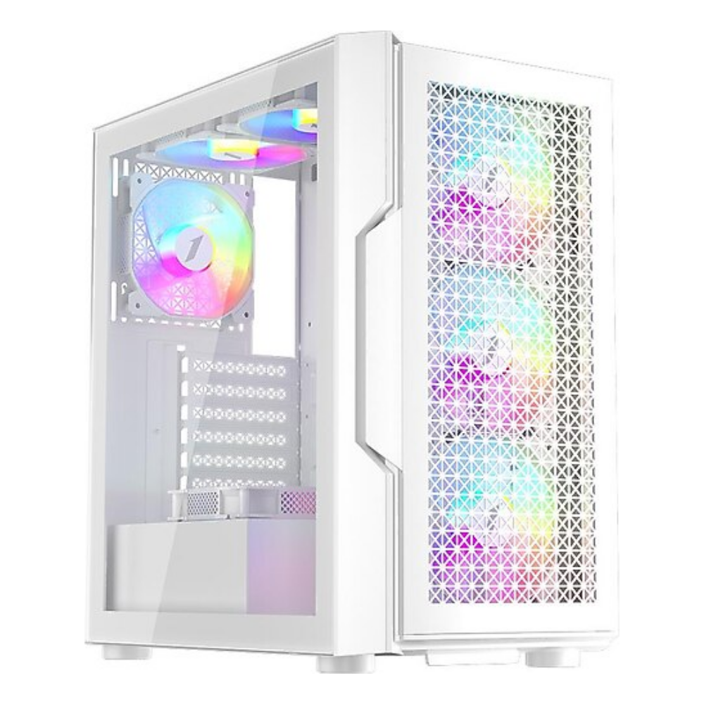 1ST Player Trilobite T7 Beyaz 650W 80+ Argb 4X12CM Fan Temperli Cam Mesh Usb 3.0 Atx Kasa 