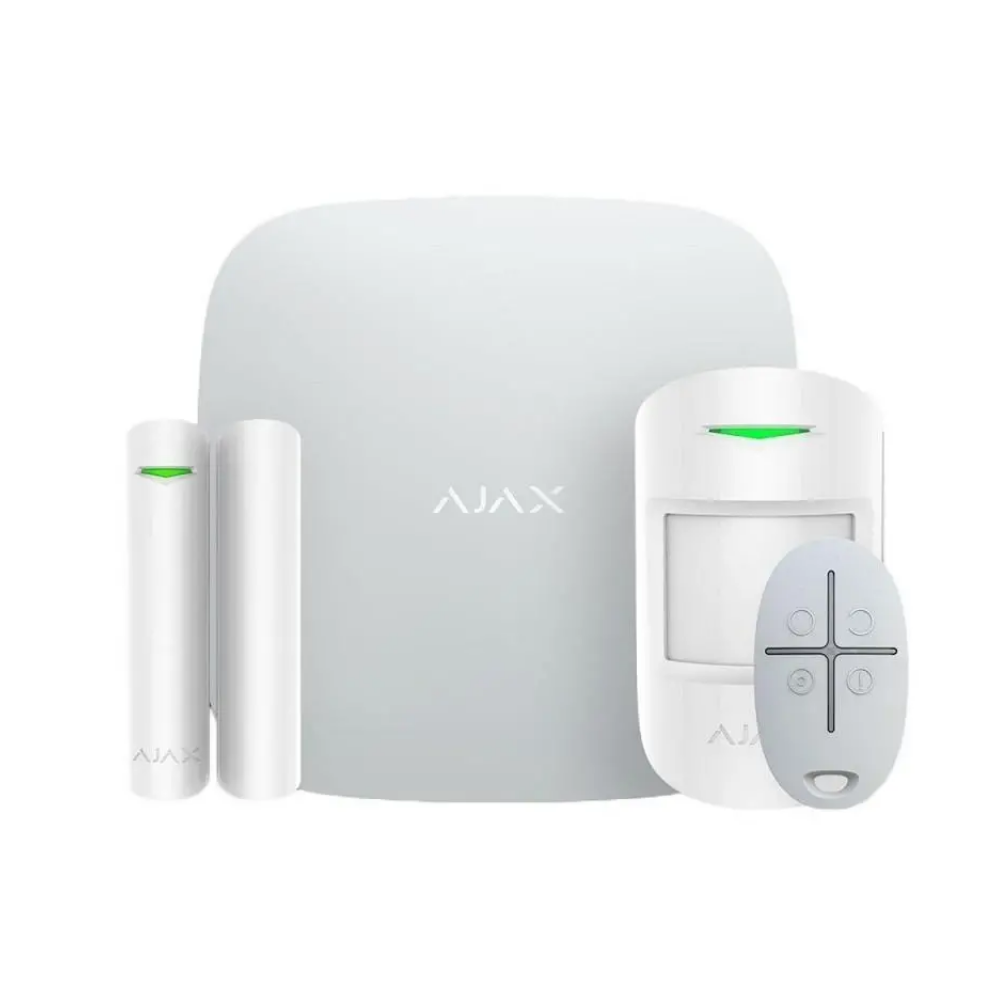 Ajax Starterkit Hubkit 2G GSM/GPRS Kablosuz Akıllı Alarm Seti Beyaz Renk 