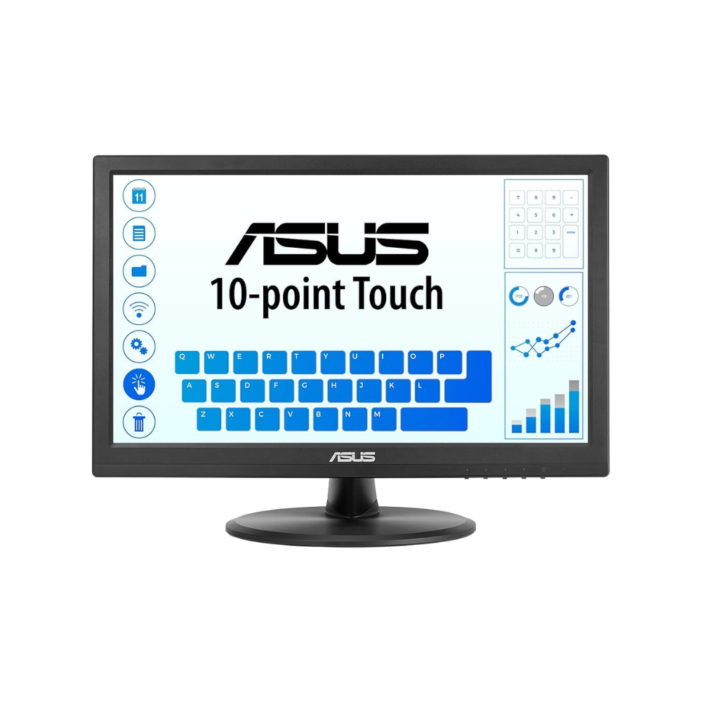 Asus 15.6 inch VT169HE IPS 5MS 60Mhz 1Xvga 1XHdmi Fhd 1920X1080 Dokunmatik Ekran Flicker Free Çerçevesiz Vesa Siyah Monitör