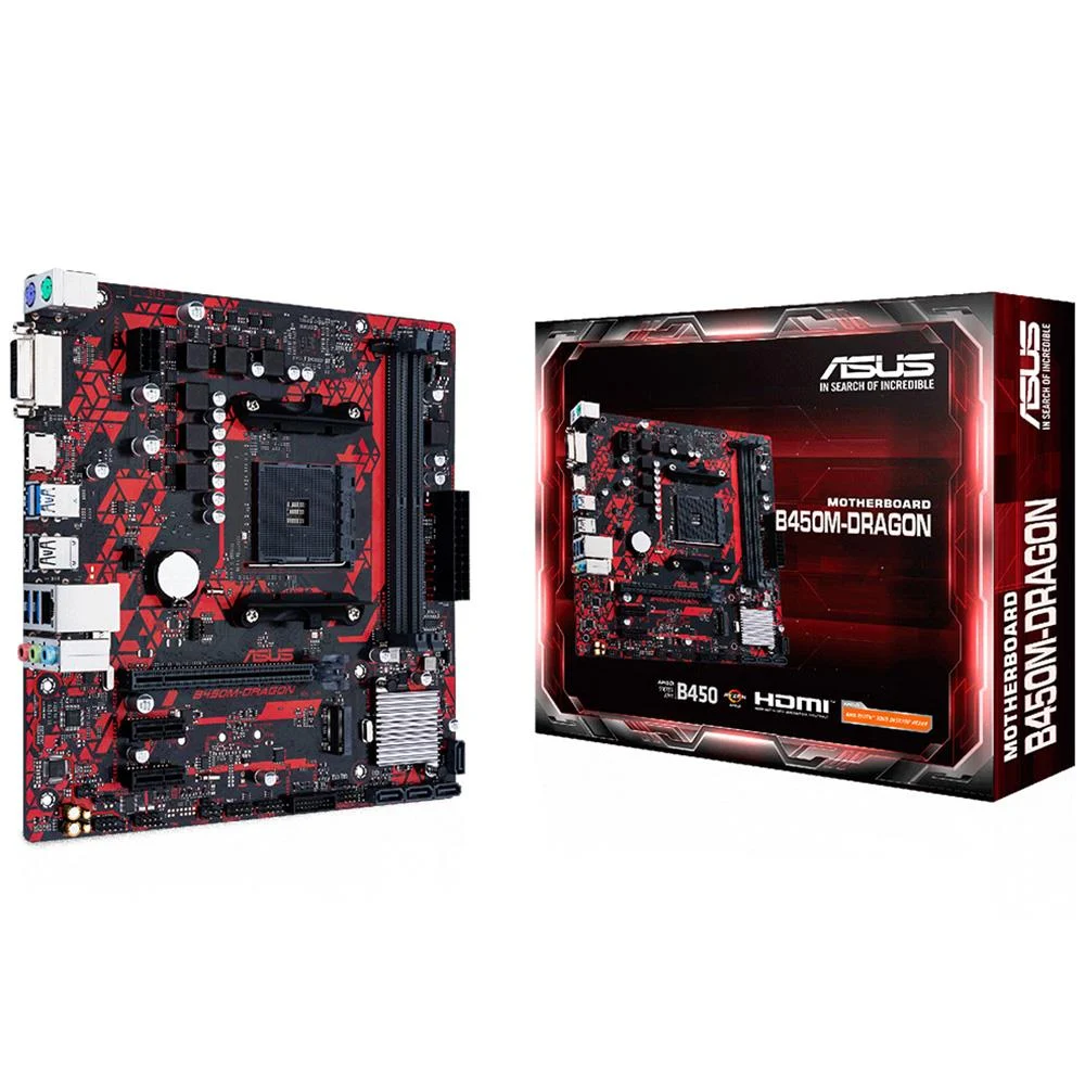 ASUS B450M-DRAGON Amd B450 Soket AM4 4400MHz(O.C.) M.2 Anakart