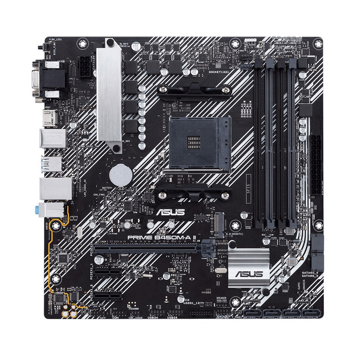 Asus Prime B450M-A II DDR4 S+V+GL AM4 (mATX) DDR4 4400(O.C.),1x M.2 Socket
