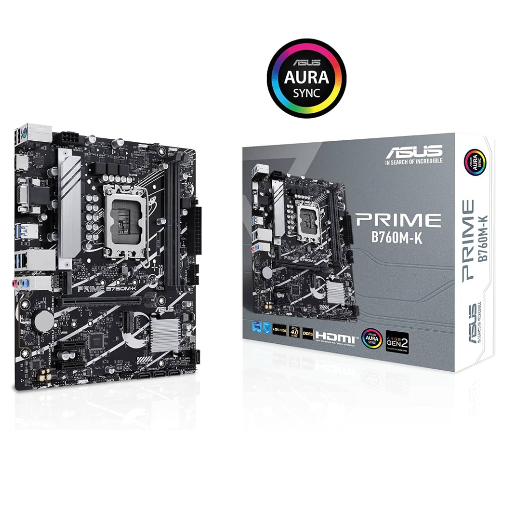 Asus Prime B760M-K D5 DDR5 8000Mhz(OC) RGB M.2 MATX 1700P Anakart